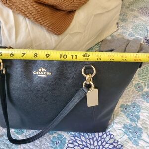 Coach Black Tote with Gold Accents